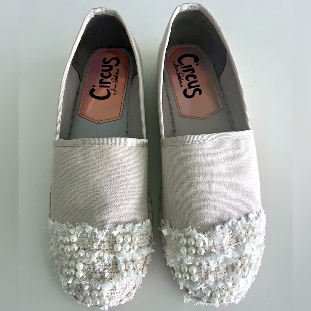 Sam Edelman Pearl Espadrilles 7.5 beige nude slipon flats